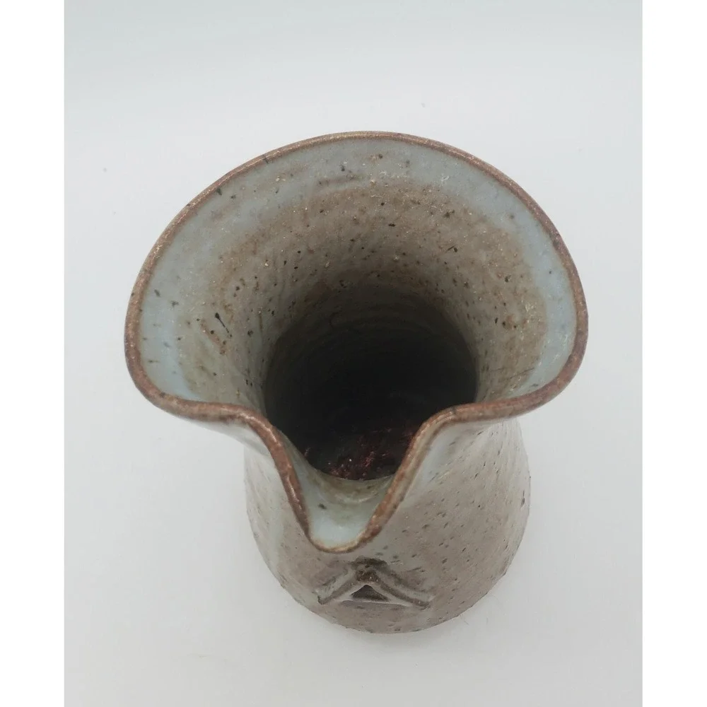 Vintage Studio Art‎ Pottery Stoneware Mini Pitcher Creamer Blue Drip Glaze